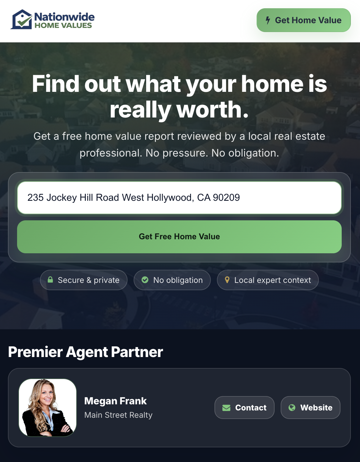 Step 1: Homeowner enters an address